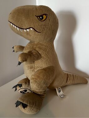 Brown Plush T-Rex Stuffed Toy - Soft Reptile Plush